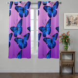 Blue Butterfly Home Curtain