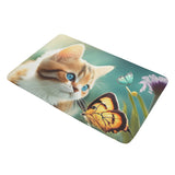 Cat Butterfly Plush Doormat