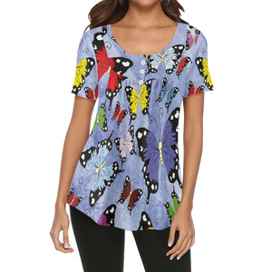 Cool Butterfly Women's V-Neck Top Blouse