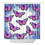 Purple Butterfly Shower Curtain