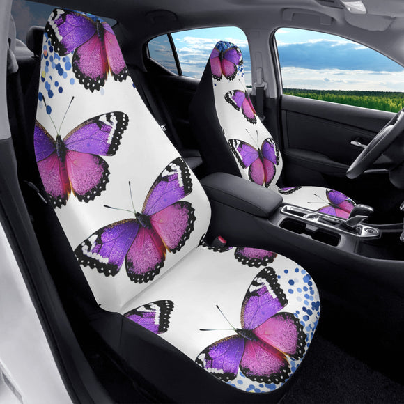 Purple Butterfly Front Car Seat Covers