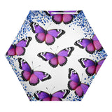 Purple Butterfly Manual Folding Umbrella