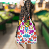 3 Pack Of Multi-Color Butterfly Grocery Bags