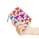 Multi-Color Butterfly Zipper Card Holder