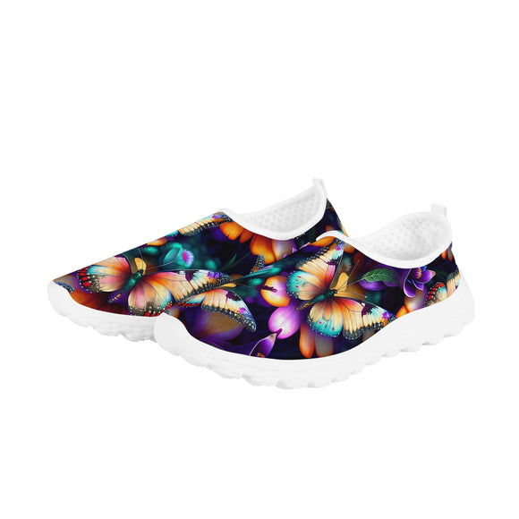 Colorful Butterfly Women's Mesh Running Shoes