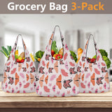 Seemly Butterfly Grocery Bags - 3 Pack