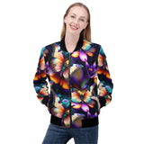 Colorful Butterfly Women's Bomber Jacket