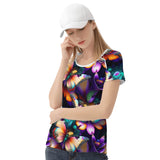 Colorful Butterfly Women's All-Over Print T Shirt