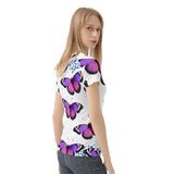 Purple Butterfly Women's All-Over Print T Shirt