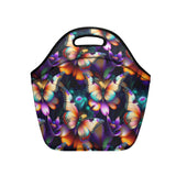 Colorful Butterfly Neoprene Lunch Bag