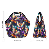 Colorful Butterfly Neoprene Lunch Bag