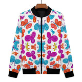 Multi-Color Butterfly Women's Bomber Jacket