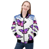 Purple Butterflies Women's Bomber Jacket