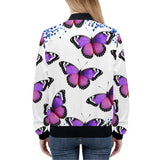 Purple Butterflies Women's Bomber Jacket