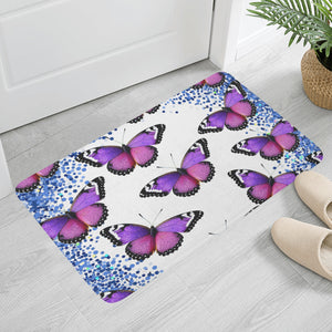 Purple Butterfly Plush Doormat