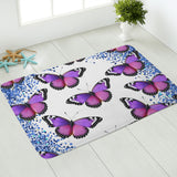 Purple Butterfly Plush Doormat