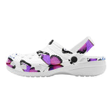 Purple Butterfly Printed Women's Classic Clogs