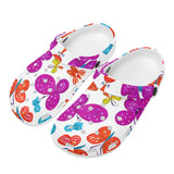 Multi-Color Butterfly Printed Classic Clogs