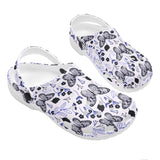 Amethyst Butterfly Printed Women's Classic Clogs