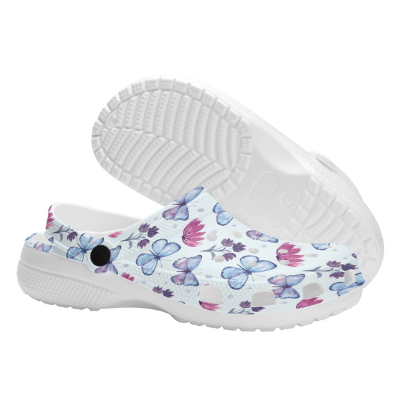 Mega Butterfly Printed Women's Classic Clogs