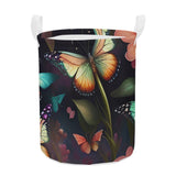 Whimsical Butterfly Round Laundry Basket