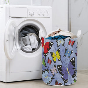 Cool Butterfly Round Laundry Basket