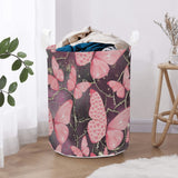 Classic Butterfly Round Laundry Basket