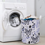Amethyst Butterfly Round Laundry Basket