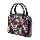 Colorful Butterfly PU Shoulder Handbag