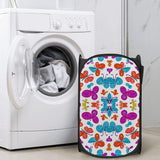 Multi-Color Butterfly Laundry Hamper