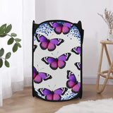 Purple Butterfly Laundry Hamper
