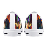 Colorful Butterfly Womens Low Top Canvas Shoes