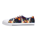 Colorful Butterfly Womens Low Top Canvas Shoes