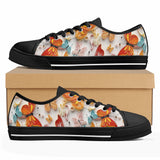 Quilt Butterfly Womens Low Top Canvas Shoes