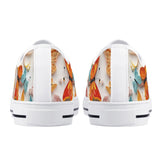 Quilt Butterfly Womens Low Top Canvas Shoes