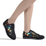 Whimsical Butterfly Women's Low Top Canvas Shoes