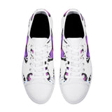 Purple Butterfly Womens Low Top Canvas Shoes