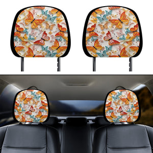 Quilt Butterfly Car Headrest Covers