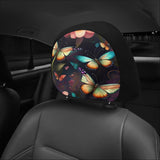 Whimsical Butterfly Car Headrest Covers