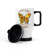 Mom Life Butterfly Sunflower Travel Coffee Mug