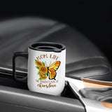 Mom Life Butterfly Sunflower Travel Coffee Mug