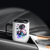 Girl Butterfly Travel Coffee Mug