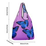 Blue Butterfly Grocery Bags - 3 Pack