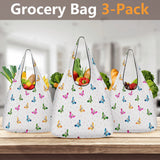 Seamless Butterfly Grocery Bags - 3 Pack