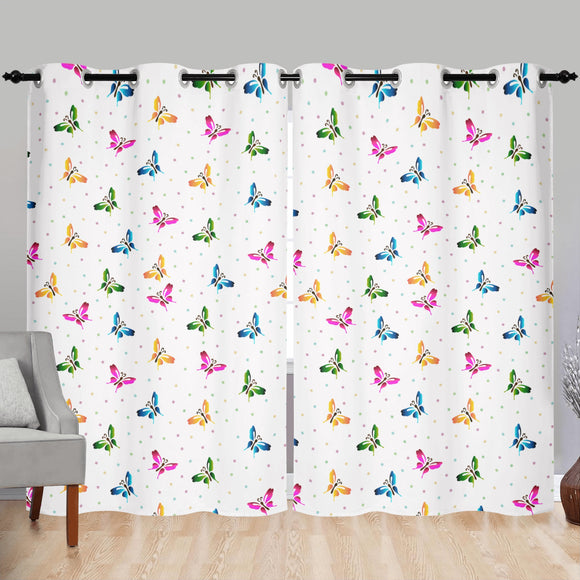 Seamless Butterfly Long Home Curtain