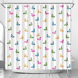 Seamless Butterfly Shower Curtain