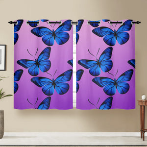 Blue Butterfly Home Curtain