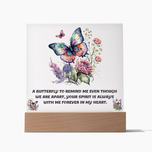 Even Though We Are Apart Acrylic Square Plaque