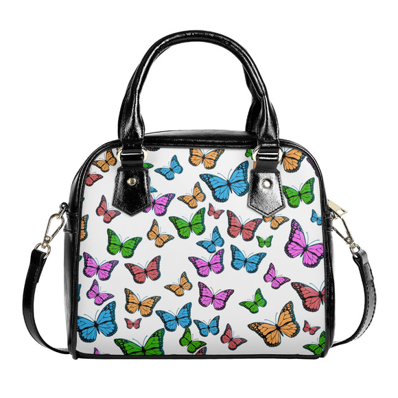 Butterfly PU Shoulder Handbag
