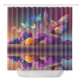 Rainbow Butterfly Shower Curtain